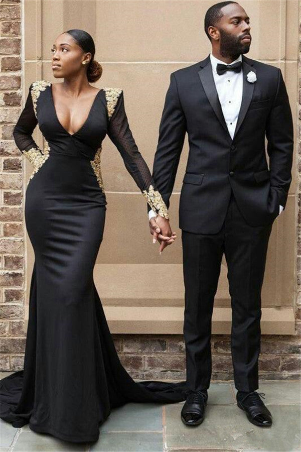 Classy Black Notch Laple Slim Fit Two Piece Tuxedo