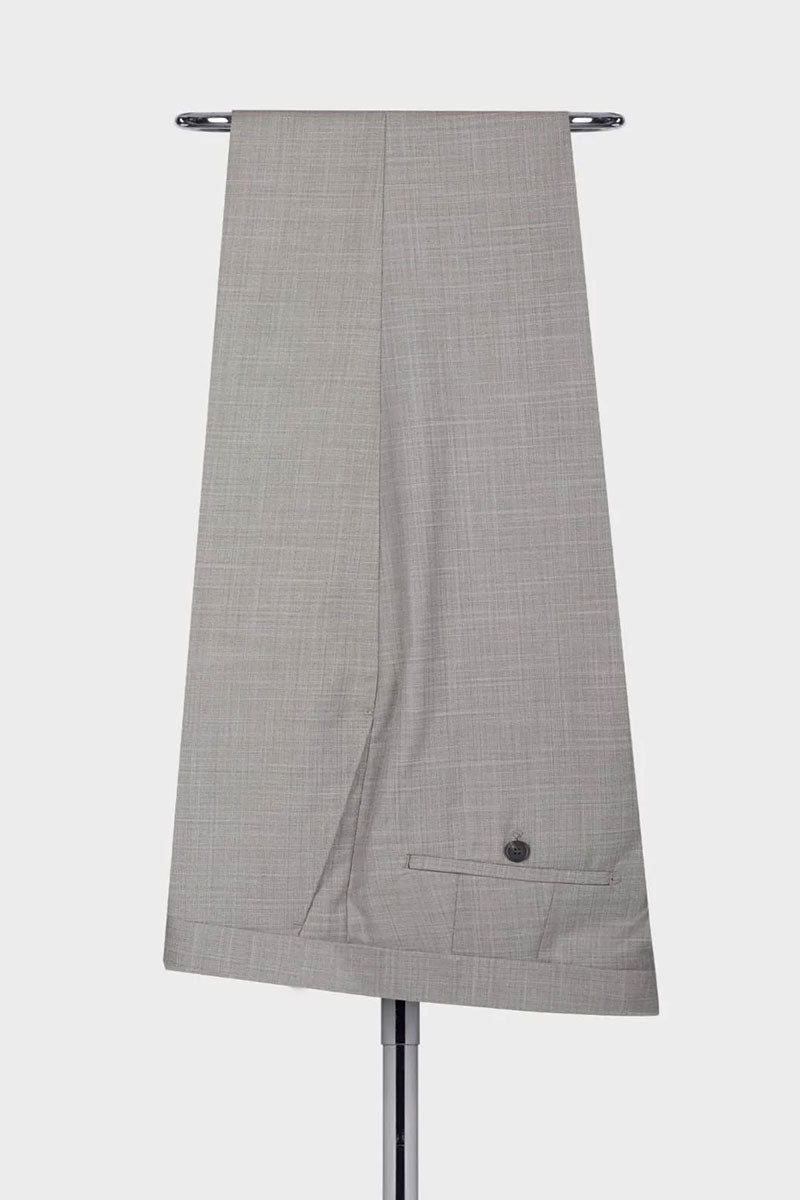 Men's Gray Peak Lapel 3-piece Suit