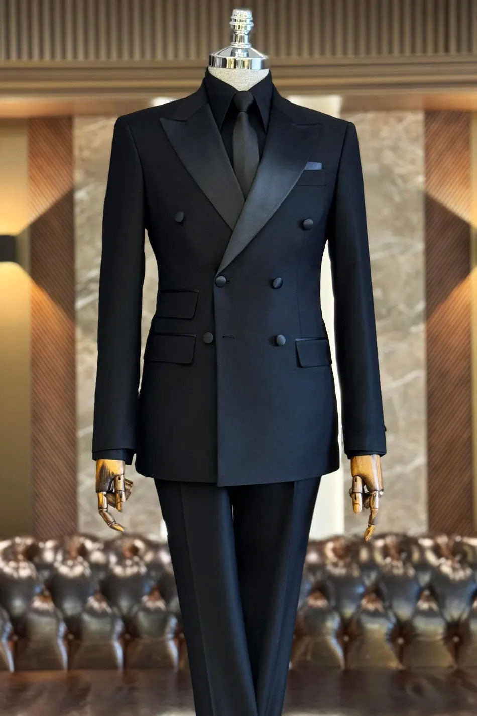 Black Tuxedo Peak Lapel 2-piece Suit for Prom