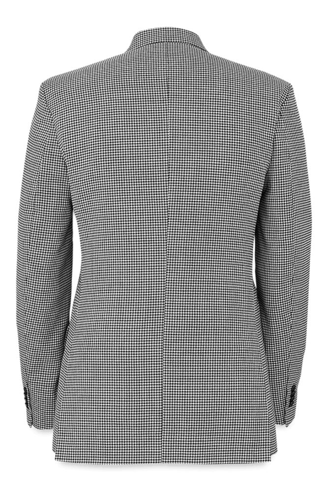 Houndstooth One-button Peak Lapel Men's Jacket