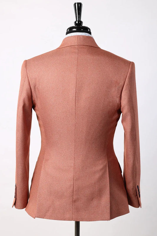 Shawl Lapel 2 Piece Single Breasted Orange Suit
