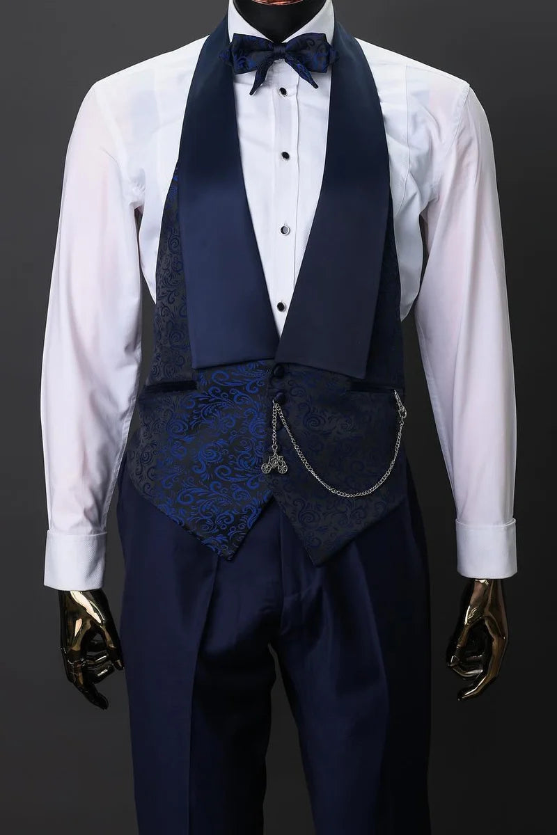 Jacquard Prom Suits 3 Pieces Tuxedo