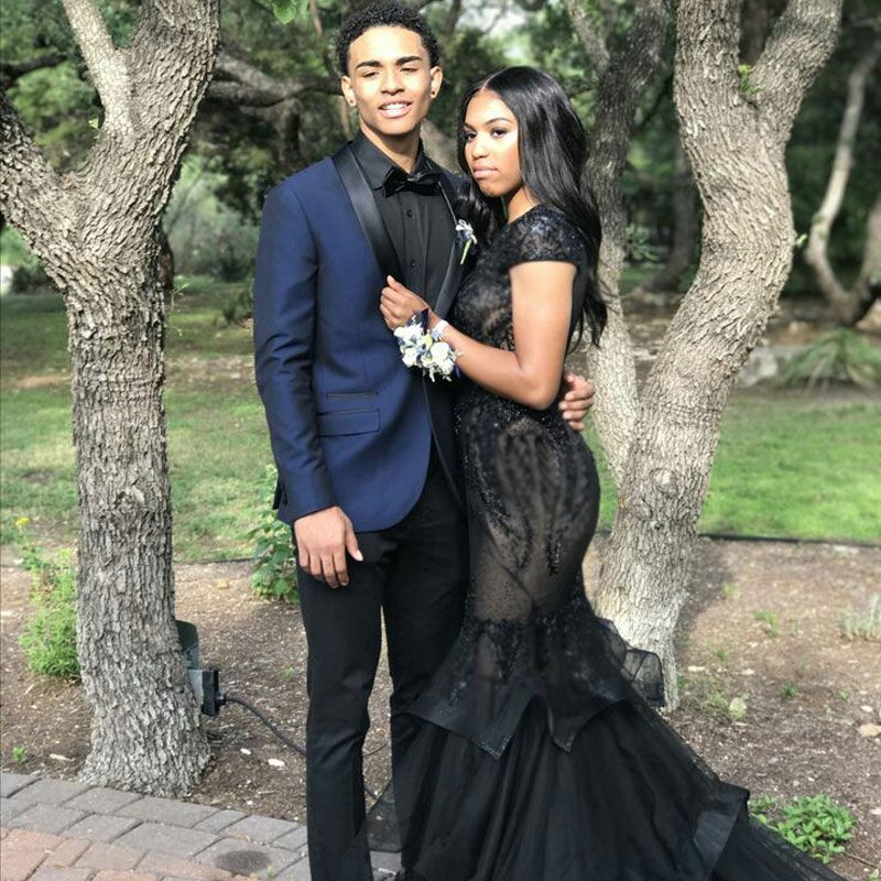 Navy Blue Two-Piece Slim Fit Prom Men's Tuxedo