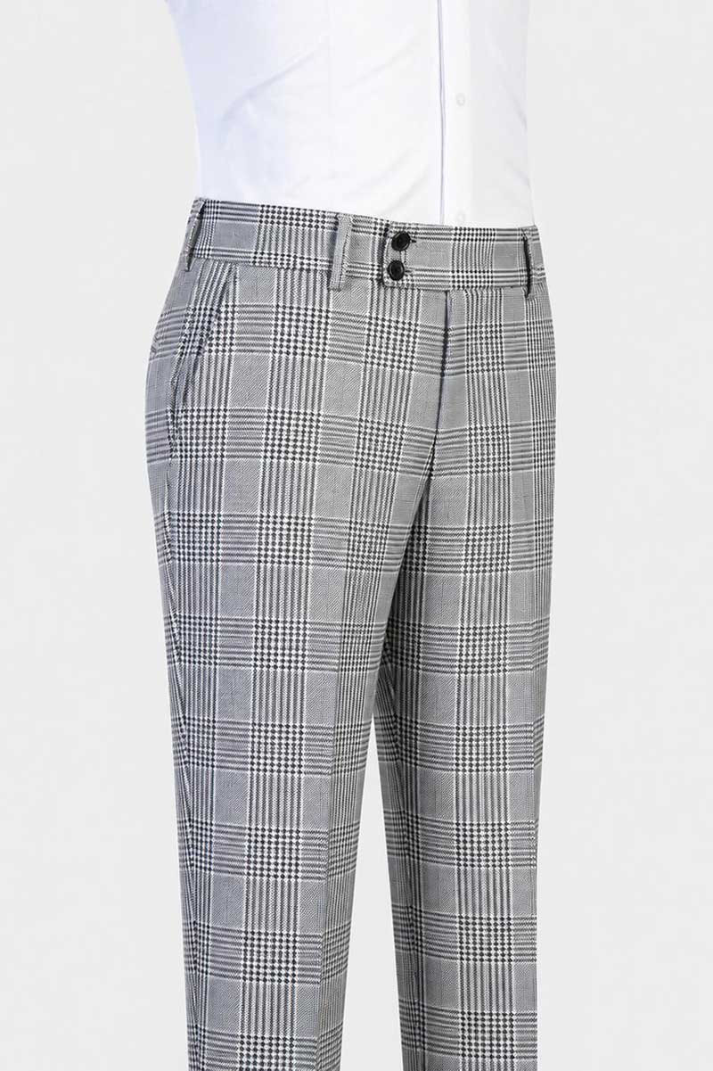 Prince of Wales Plaid 3-piece Suit