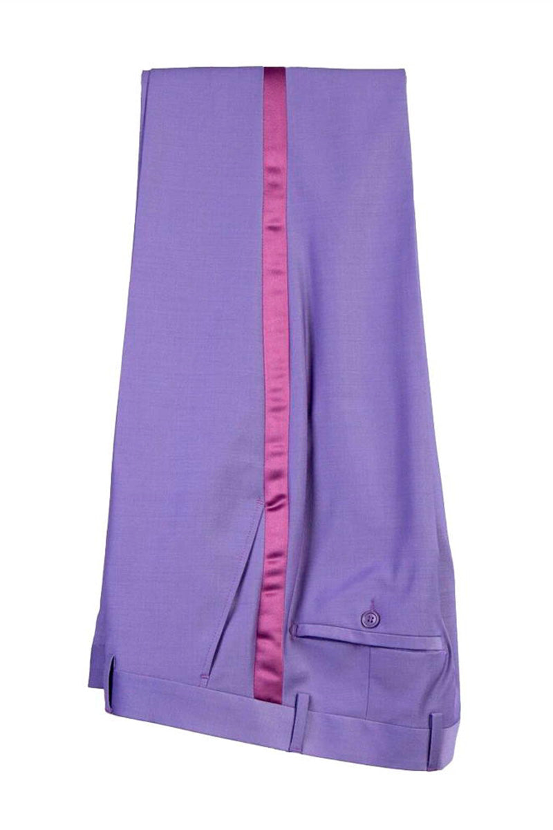 Purple 2 Piece Bespoke Peaked Lapel Tuxedo