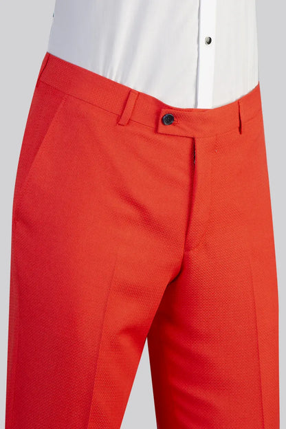 Orange 2-piece Double-breasted Shawl Lapel Suit