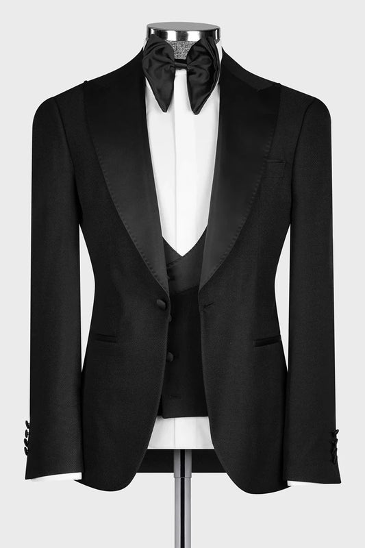 3-piece Tuxedo in Black Formal Wear