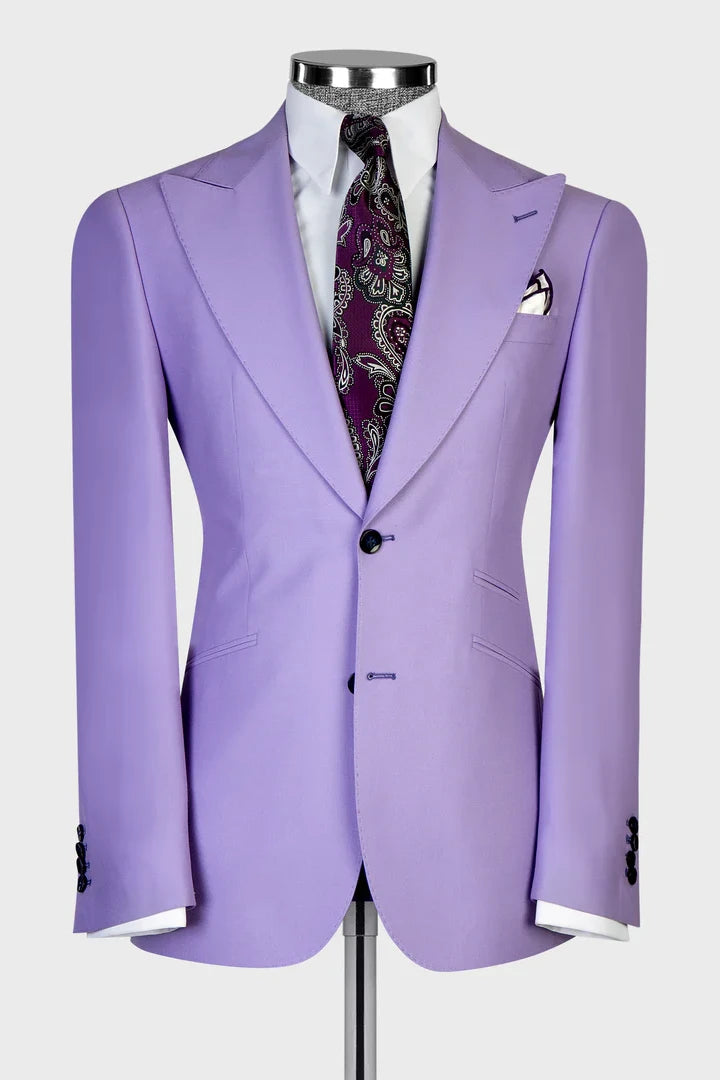 Wide Lapel 3-piece Suit in Purple