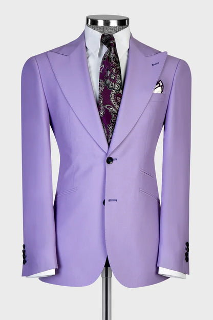 Wide Lapel 3-piece Suit in Purple