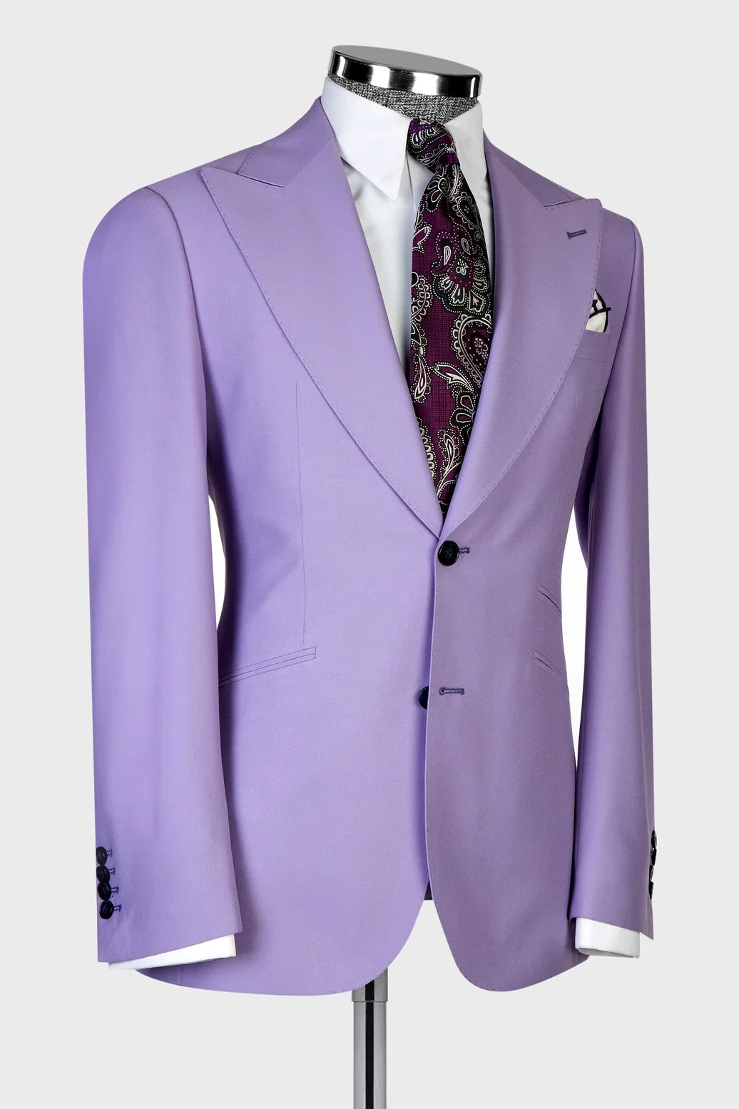 Wide Lapel 3-piece Suit in Purple