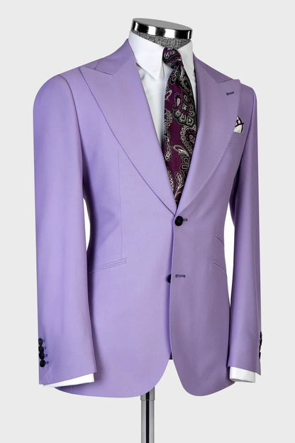 Wide Lapel 3-piece Suit in Purple