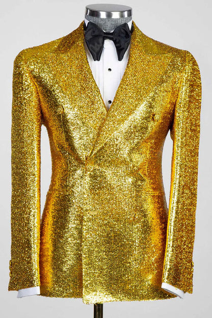 Modern Yellow 2-piece Peak Lapel Tuxedo