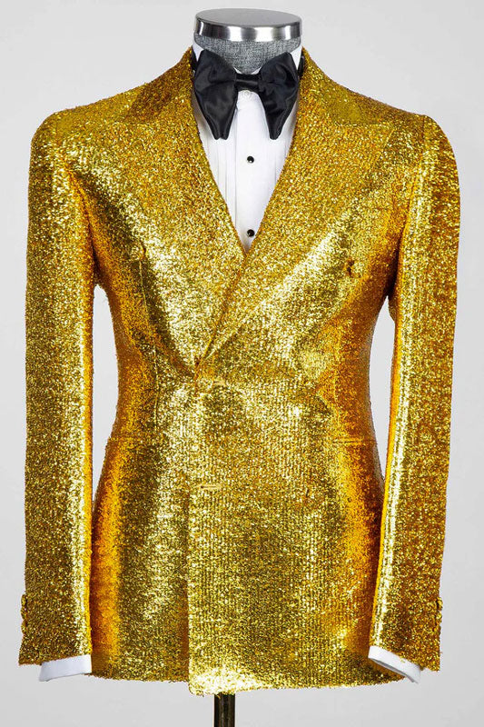 Modern Yellow 2-piece Peak Lapel Tuxedo