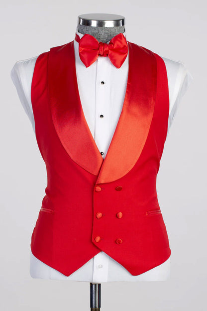 Men's Modern 3-piece Tuxedo in Red
