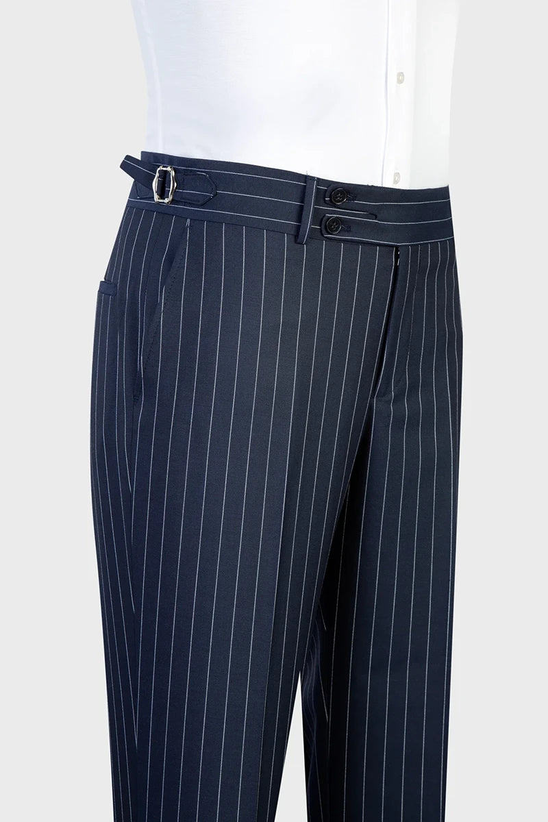 Stripe Wide Lapel 3-piece Prom Suit