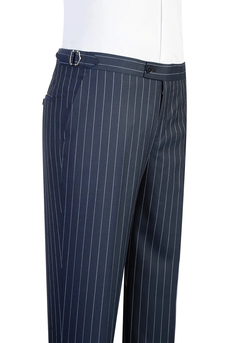 Stripe Wide Lapel Double-breasted Suit