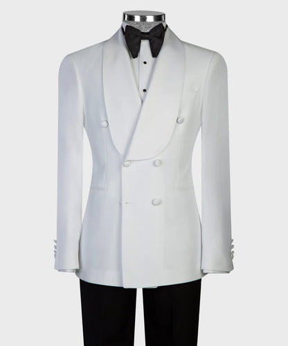 White 2-piece Double-breasted Suit