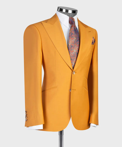 Orange 3-piece Single-breasted Suit