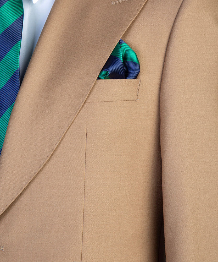 Khaki  Peak Lapel Tuxedo 3-piece Suit for Prom