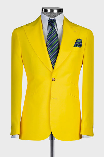Men's Modern 3-piece Suit in Yellow