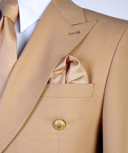 Sand Peak Lapel 2-Piece Bespoke Suit for Prom