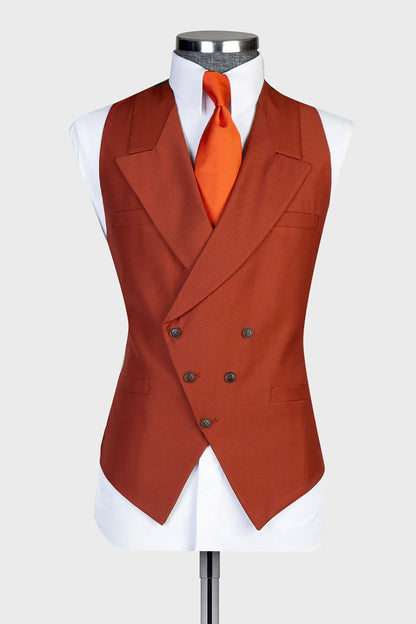 Brick Red 2-Piece Suit for Men – Prom & Wedding Tux Style