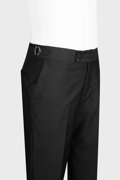 Black Single-breasted Peak Lapel 3-piece Suit