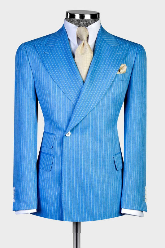 Pinstripe One-button 2-piece Suit