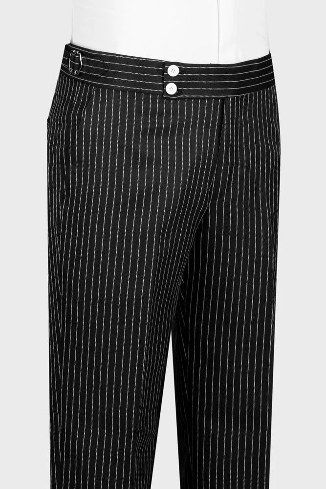 Newest Pinstripe Suit in Black