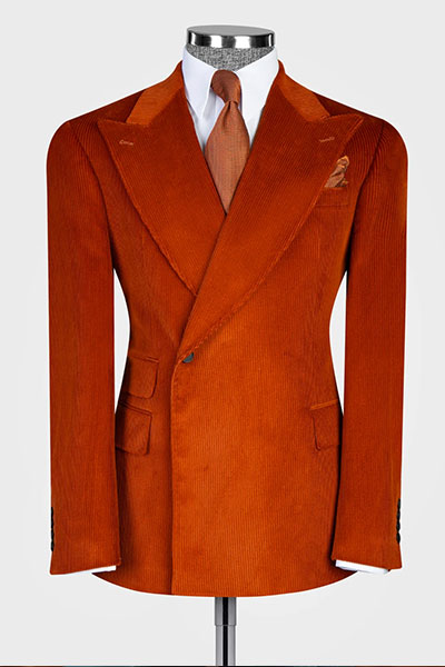 Burnt Orange Corduroy 2-piece Suit