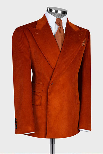 Burnt Orange Corduroy 2-piece Suit