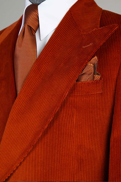 Burnt Orange Corduroy 2-piece Suit