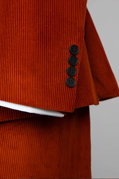 Burnt Orange Corduroy 2-piece Suit