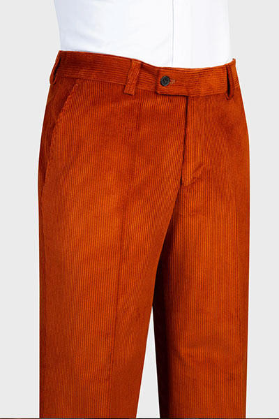 Burnt Orange Corduroy 2-piece Suit