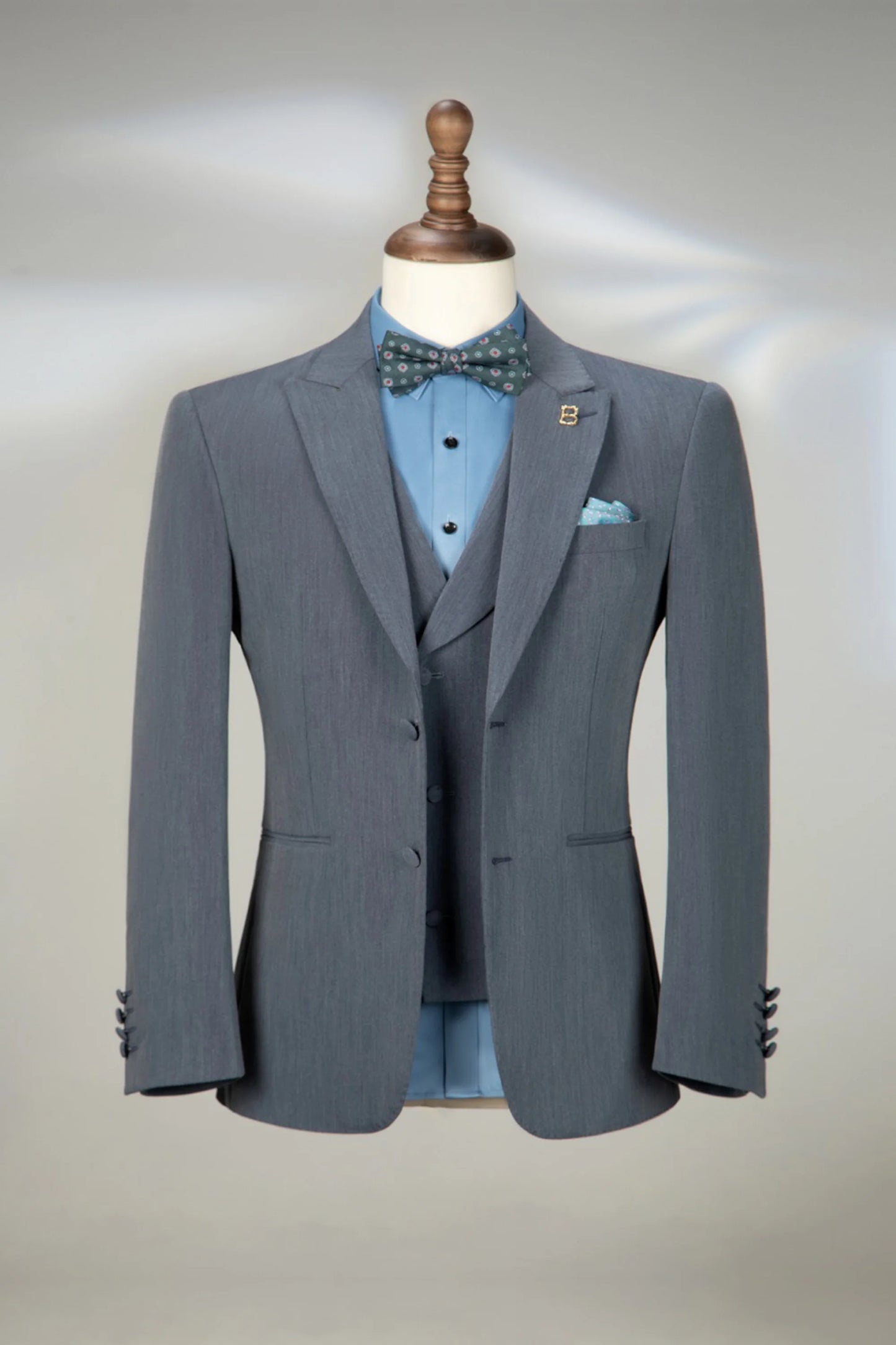 Ink Blue Notched Lapel Prom Suit Two Pieces Formal Suit for Groom