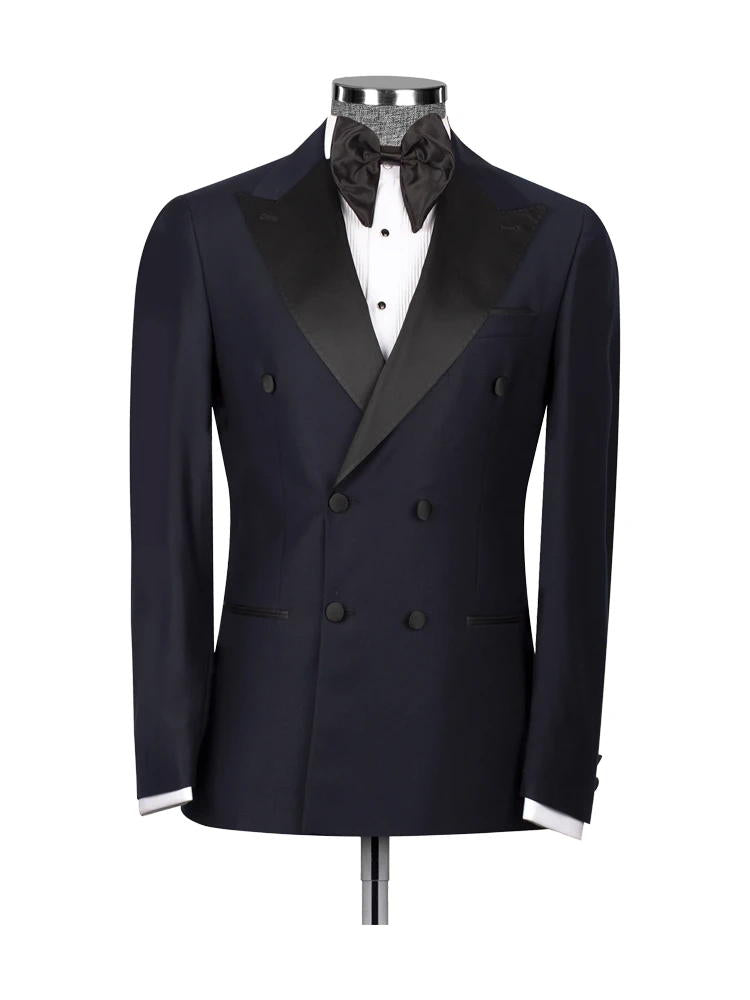 Navy Blue Classic Double Breasted Tuxedo