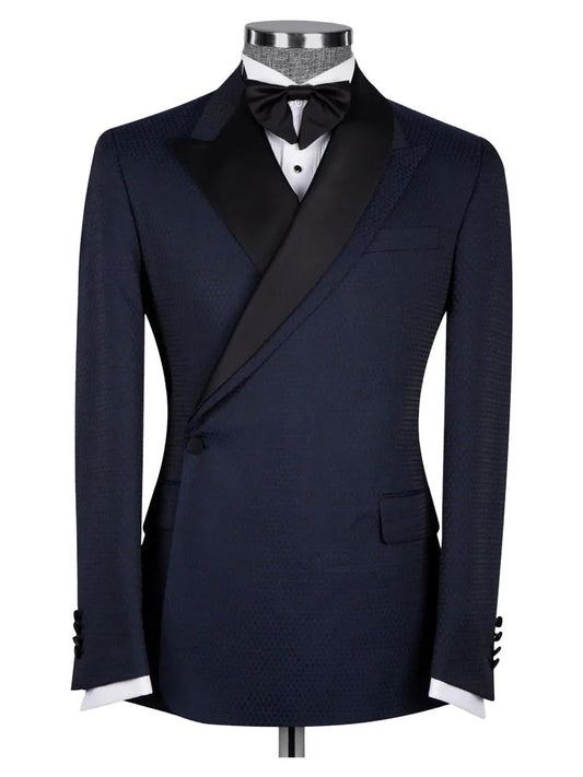 Navy Blue 2 Piece One Button Tuxedo