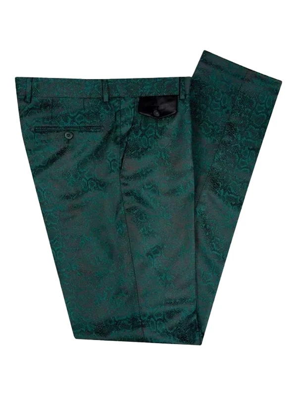 Green Jacquard Double Breasted Tuxedo