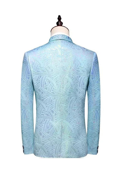 Light Blue Double Breasted Wedding Suit