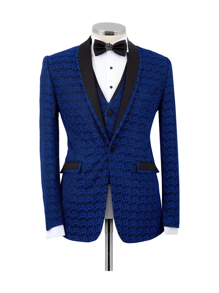 Blue Shawl Lapel Prom Tuxedo Suit