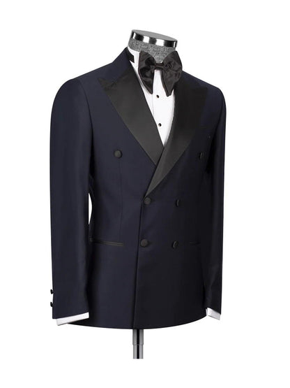 Navy Blue Classic Double Breasted Tuxedo