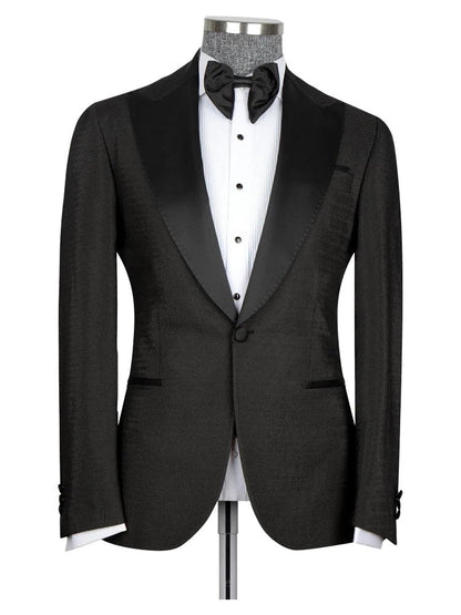 Classic Black 3 Pieces Bespoke Prom Men Suits