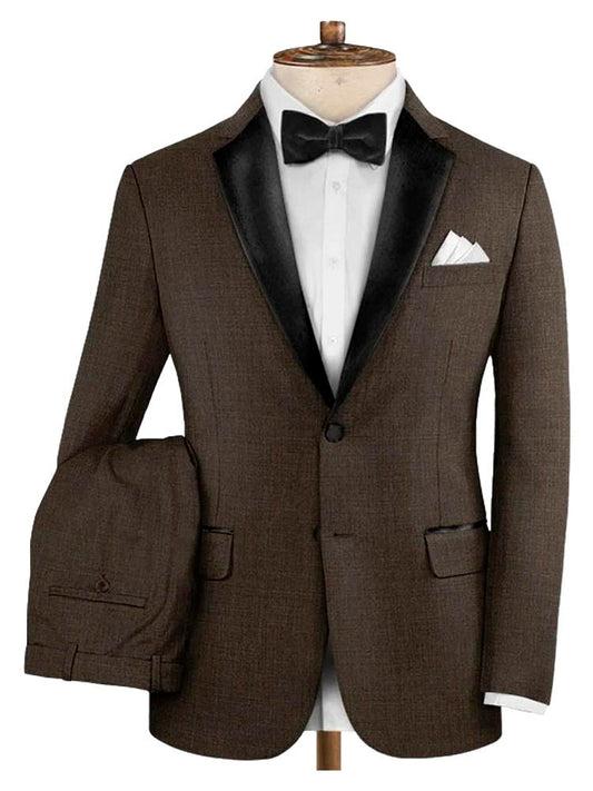 Men's  Brown Business Formal Suit