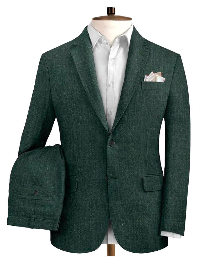 Green Business 2 Piece Single Breasted Suit