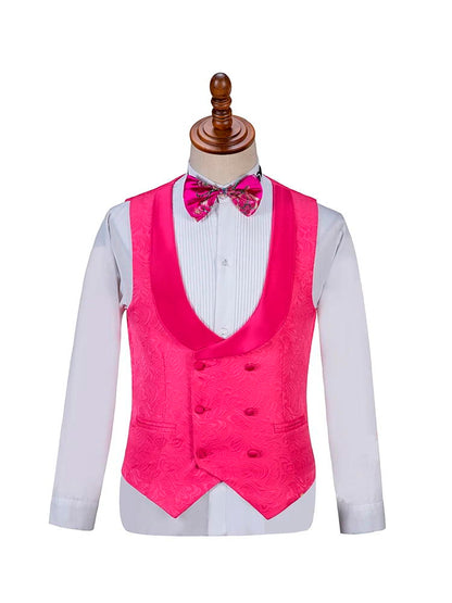 Pink 3 Pieces Classy One Button Prom Suit