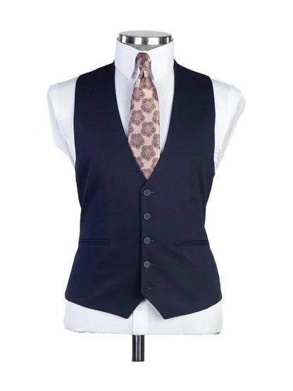 Dark Blue 3 Piece Classic Notch Lapel Suit