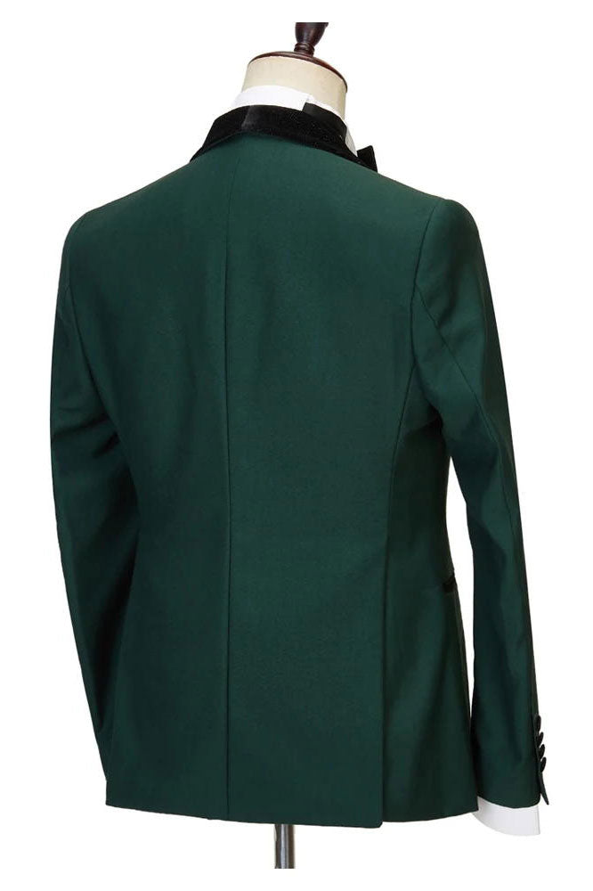 Green Formal Shawl Lapel Wedding 3-piece Tuxedo
