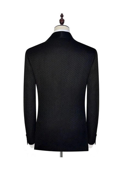 Black Single Breasted Wedding Suit