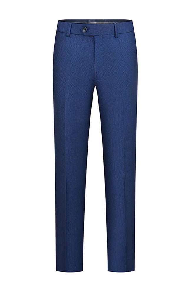 Navy Blue 2 Piece Double Breasted Peak Lapel Men Tuxedo