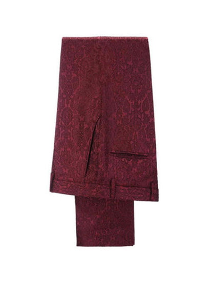 Burgundy Peak Lapel Wedding Man's 3 Piece Suit